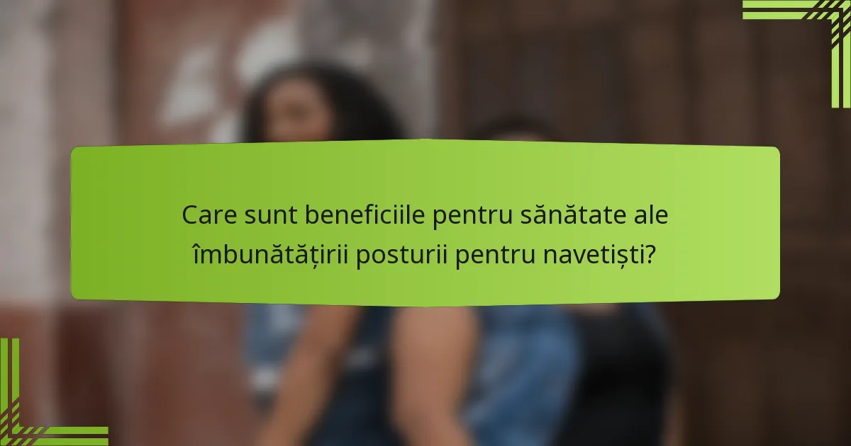 Care sunt beneficiile pentru sănătate ale îmbunătățirii posturii pentru navetiști?