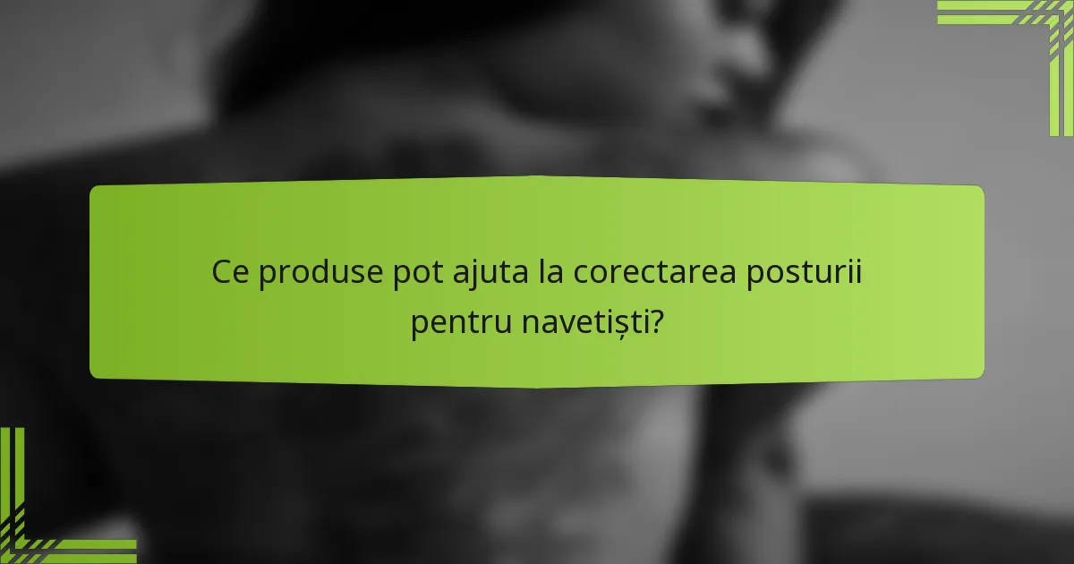 Ce produse pot ajuta la corectarea posturii pentru navetiști?